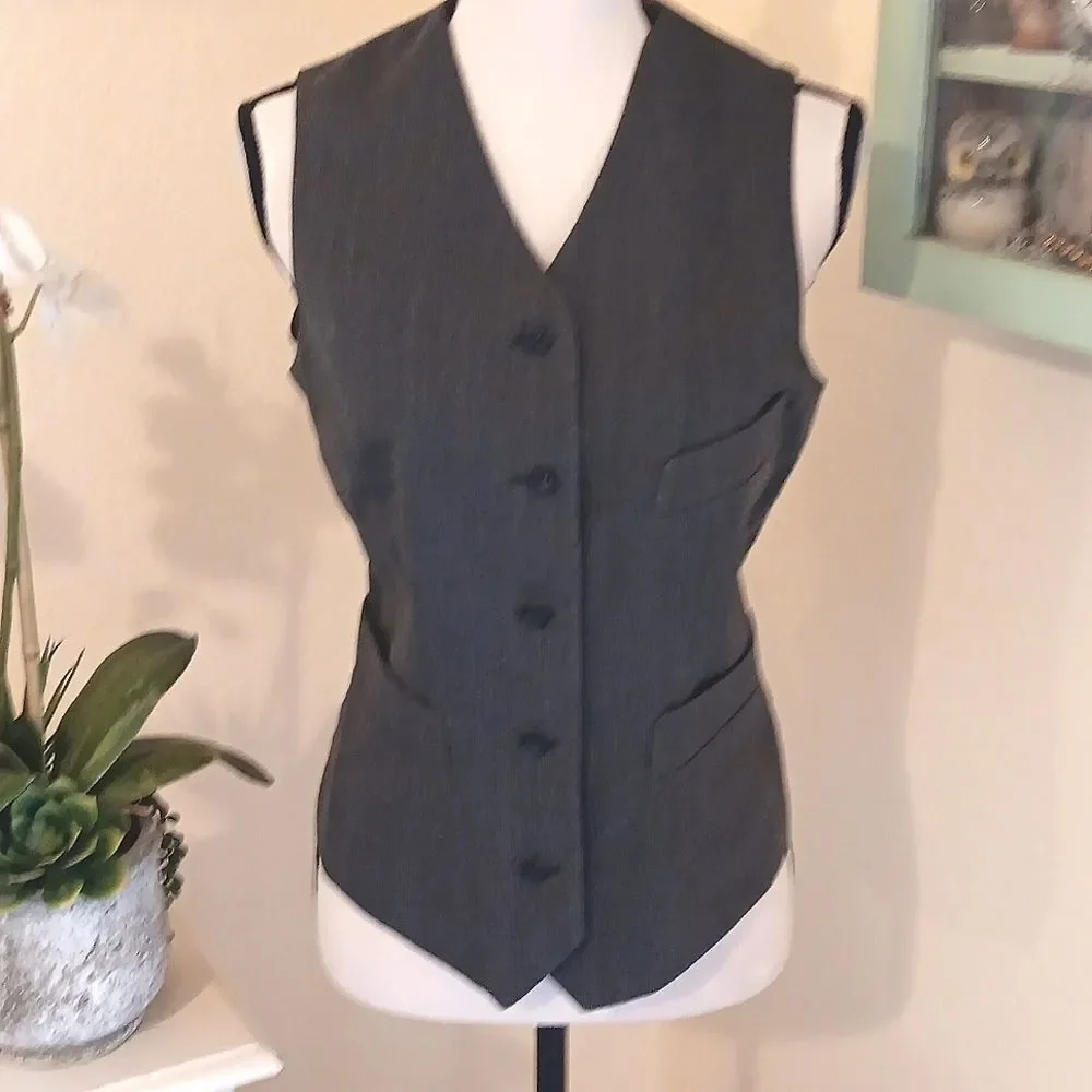 Luciano Barbera Charcoal Vest. Menswear Styling. Classic.
